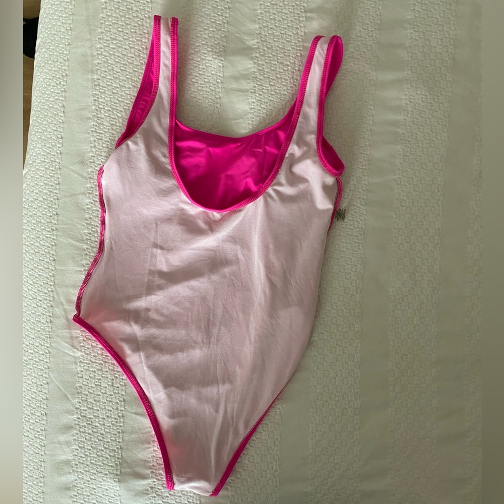 One Piece Retro U Back Swimsuits Tummy Control Padding Bathing Suit High Cut - Picture 15 of 16